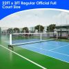 Portable Pickleball Net 22ft Regulation Size Net Pickle Ball Net System with Lockable Wheels Carrying Bag for Driveway Backyard