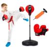 Kids Adjustable Stand Punching Bag Toy Set with Boxing Glove
